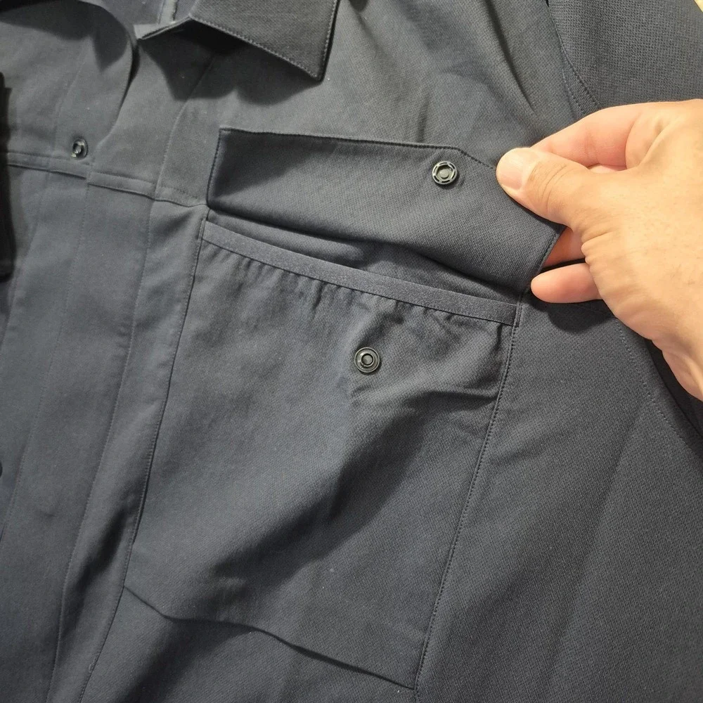 Lululemon Cargo Pocket Shirt Jacket Mens 2XL Snap Button Performance Vented Golf